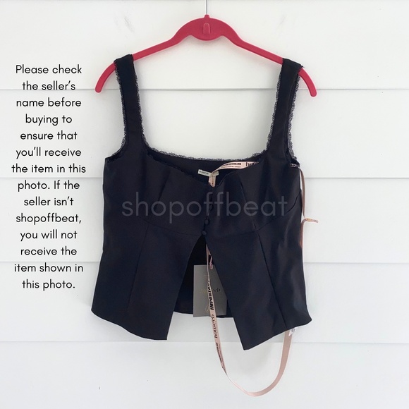 NEW House of CB Noura Top Black Large - Picture 15 of 17